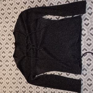 Long sleeve dark grey sweater